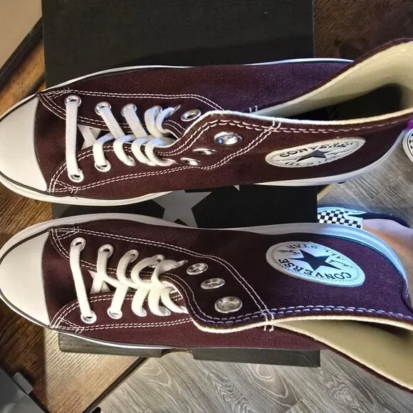 Converse Chuck Taylor All Star Lugged Heel Platform White Bloodstone W Sz 8 NEW - Picture 7 of 11